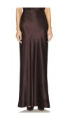 Veronica Beard Medina Silk-blend Maxi Skirt In Chocolate