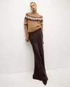 Veronica Beard Medina Silk-blend Maxi Skirt In Dark Chocolate