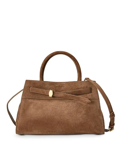 Veronica Beard Medium Suede Dash Bag In Brown