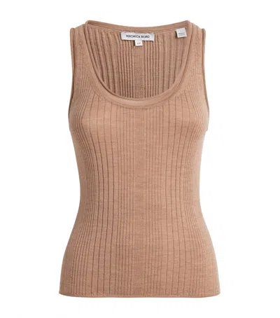 Veronica Beard Merino Wool Birke Tank Top In Pink