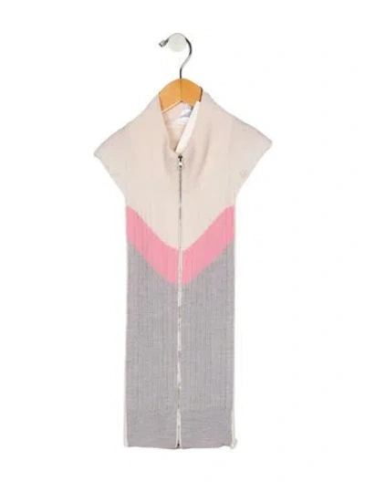 Pre-owned Veronica Beard Merino Wool Colorblock Pattern Dickey In Neutral