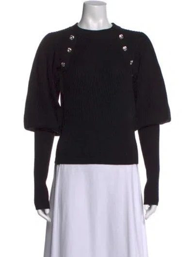 Pre-owned Veronica Beard Merino Wool Crew Neck Sweater In Black