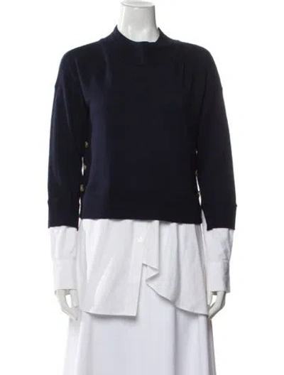 Pre-owned Veronica Beard Merino Wool Crew Neck Sweater In Multi