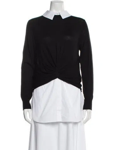 Pre-owned Veronica Beard Merino Wool Crew Neck Sweater In Multi