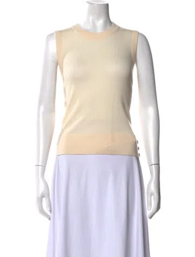 Pre-owned Veronica Beard Merino Wool Crew Neck Sweater In Neutral