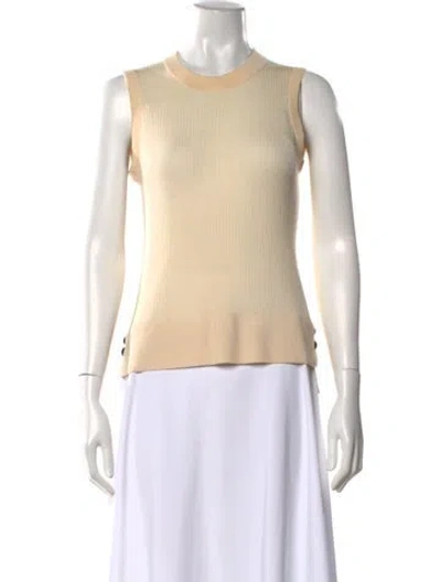 Pre-owned Veronica Beard Merino Wool Crew Neck Sweater In Neutral