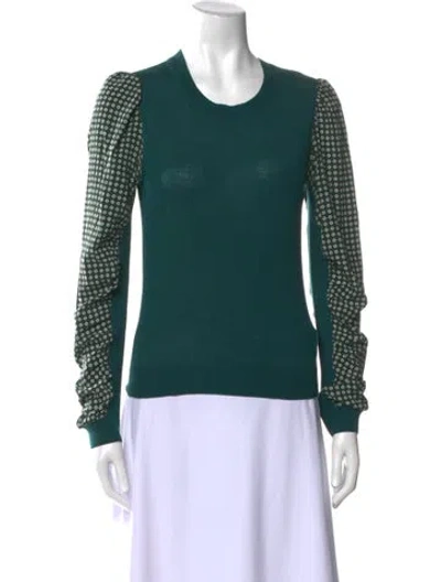 Pre-owned Veronica Beard Merino Wool Crew Neck Sweatshirt In Blue