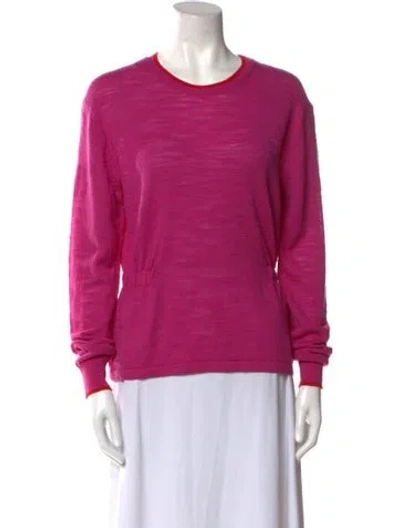 Pre-owned Veronica Beard Merino Wool Crew Neck Sweatshirt In Purple