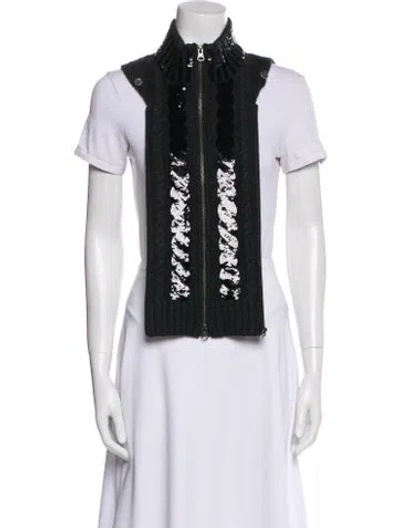 Pre-owned Veronica Beard Merino Wool Dickey In Black