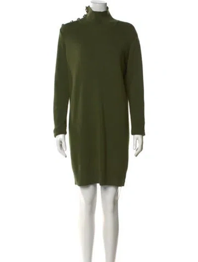 Pre-owned Veronica Beard Merino Wool Knee-length Dress In Green