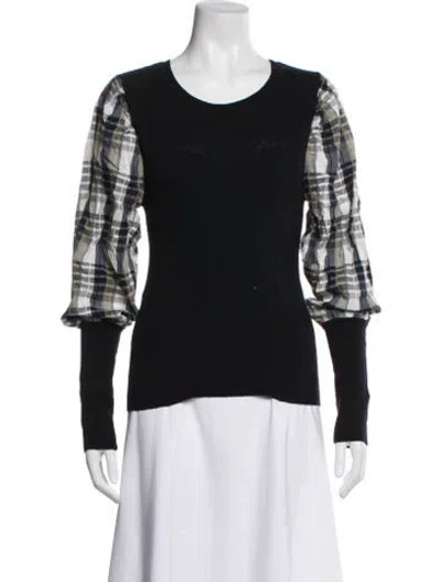 Pre-owned Veronica Beard Merino Wool Midi Length Dress In Black