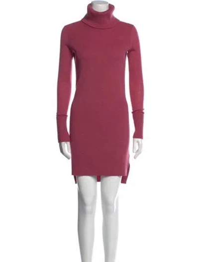 Pre-owned Veronica Beard Merino Wool Mini Dress In Pink