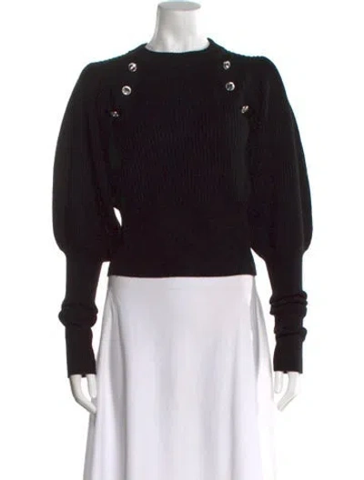 Pre-owned Veronica Beard Merino Wool Mock Neck Sweater In Black