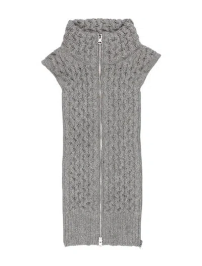 Pre-owned Veronica Beard Merino Wool Mock Neck Sweater In Gray
