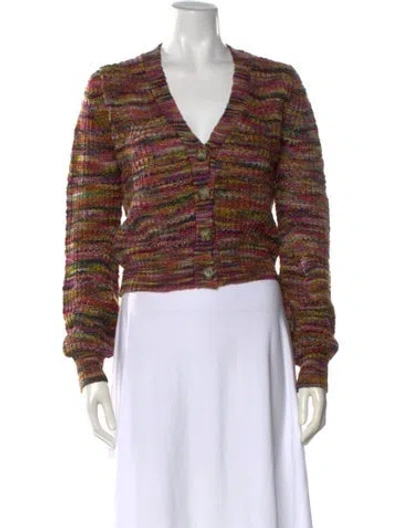 Pre-owned Veronica Beard Merino Wool Patterned Sweater In Pink