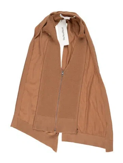 Pre-owned Veronica Beard Merino Wool Printed Dickey In Brown