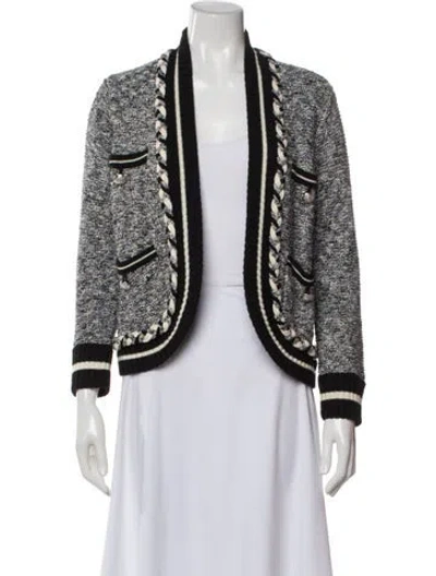 Pre-owned Veronica Beard Merino Wool Printed Evening Jacket In Blue