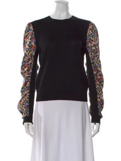 Pre-owned Veronica Beard Merino Wool Printed Sweatshirt In Black