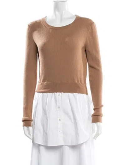 Pre-owned Veronica Beard Merino Wool Scoop Neck Sweater In Multi