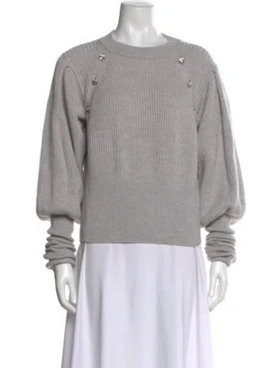 Pre-owned Veronica Beard Merino Wool Scoop Neck Sweater In Neutral