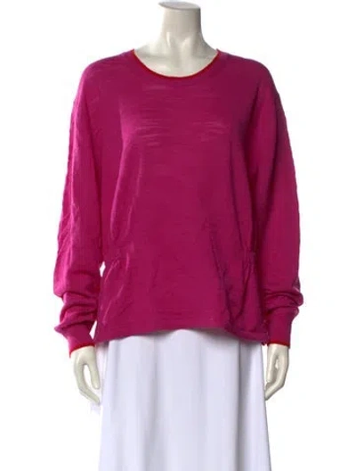 Pre-owned Veronica Beard Merino Wool Scoop Neck Sweater In Pink