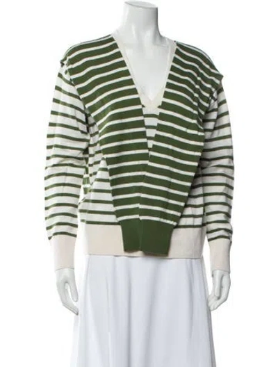Pre-owned Veronica Beard Merino Wool Striped Sweater In Multi