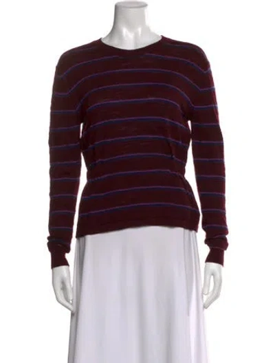 Pre-owned Veronica Beard Merino Wool Striped Sweater In Multi