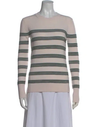 Pre-owned Veronica Beard Merino Wool Striped Sweater In Neutral