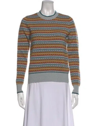 Pre-owned Veronica Beard Merino Wool Striped Sweater In Neutral