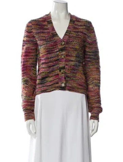 Pre-owned Veronica Beard Merino Wool Striped Sweater In Pink