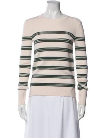 Pre-owned Veronica Beard Merino Wool Striped Top In Neutral