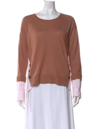 Pre-owned Veronica Beard Merino Wool Striped Top In Neutral