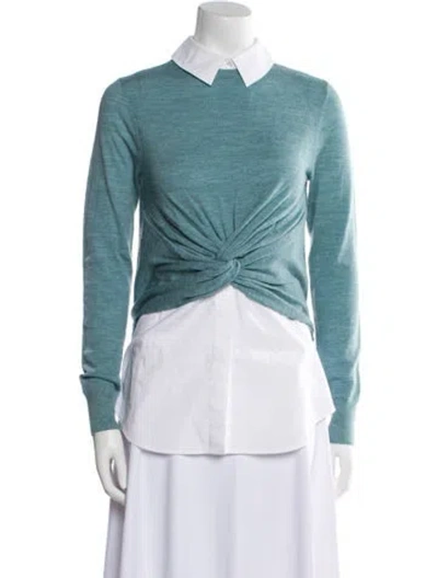 Pre-owned Veronica Beard Merino Wool Sweater In Blue