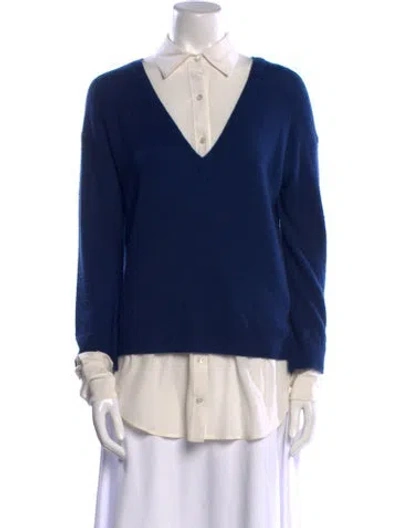 Pre-owned Veronica Beard Merino Wool Sweater In Blue
