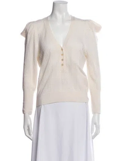 Pre-owned Veronica Beard Merino Wool V-neck Top In Multi