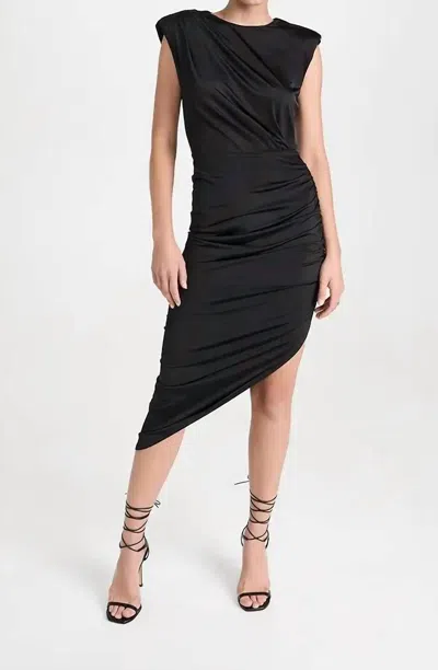 Veronica Beard Merrith Asymmetrical Dress In Black