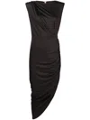 Veronica Beard Merrith Draped Midi Dress In Black