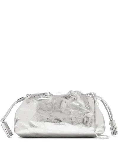 Veronica Beard Metallic Crinkled-effect Clutch Bag In Pattern