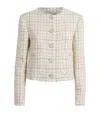 Veronica Beard Andrea Metallic Cotton-blend Tweed Jacket In White