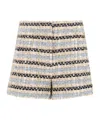 Veronica Beard Metallic Tweed Shorts In Multi