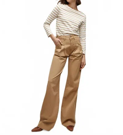 Veronica Beard Mia Pleated Wide-leg Pants In Khaki In Brown