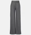 Veronica Beard High-rise Wide-leg Pants In Gray