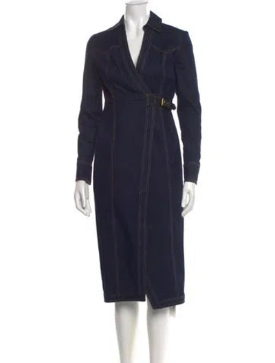 Pre-owned Veronica Beard Midi Length Dress In Blue