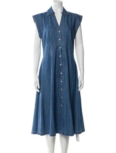 Pre-owned Veronica Beard Midi Length Dress In Blue