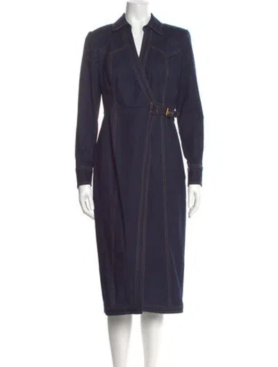 Pre-owned Veronica Beard Midi Length Dress In Blue