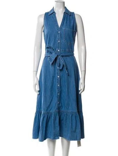 Pre-owned Veronica Beard Midi Length Dress In Blue