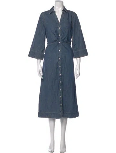 Pre-owned Veronica Beard Midi Length Dress In Blue