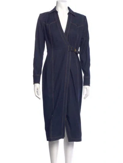 Pre-owned Veronica Beard Midi Length Dress In Blue