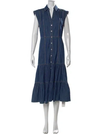 Pre-owned Veronica Beard Midi Length Dress In Blue