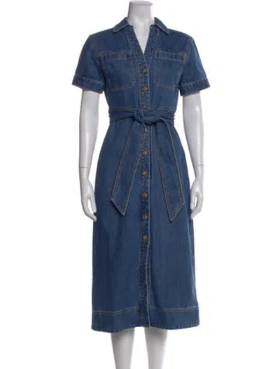 Pre-owned Veronica Beard Midi Length Dress In Blue